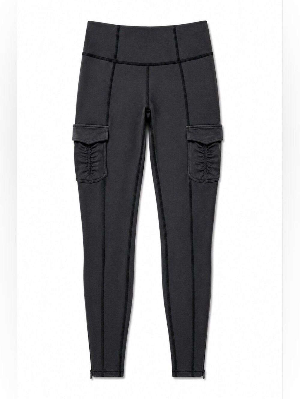 Lululemon Scenic Route Cargo Leggings Women's Size 8 Black High Rise Yoga Pants